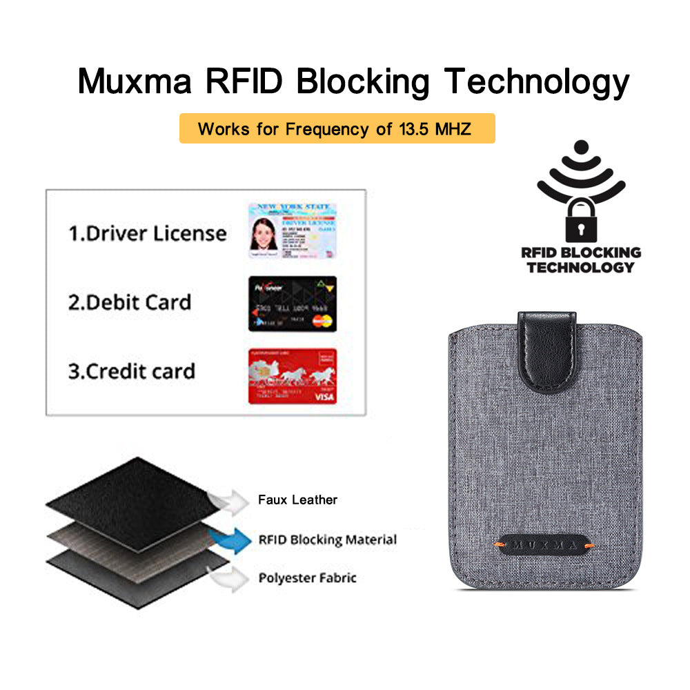 MUXMA 5 Card Canvas Card Mini Phone Case