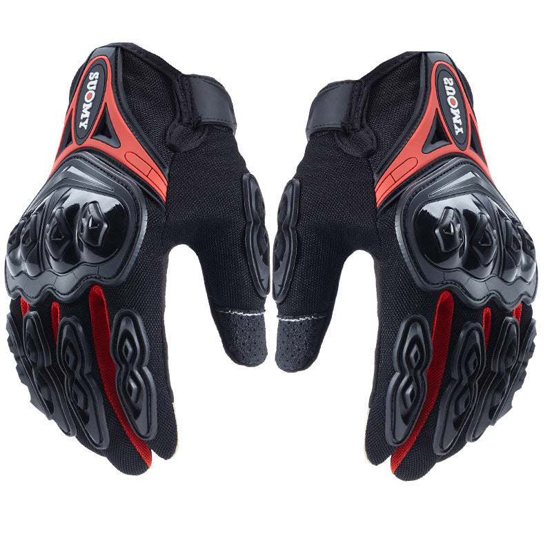 Touch screen knight drop resistant full finger gloves