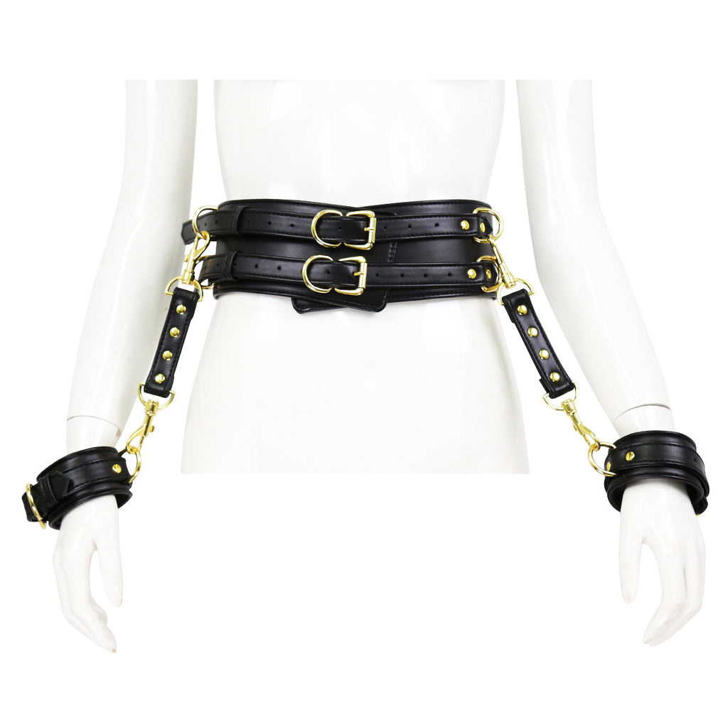 Men's And Women's Fashion Leather Handcuffs Girdle Tool