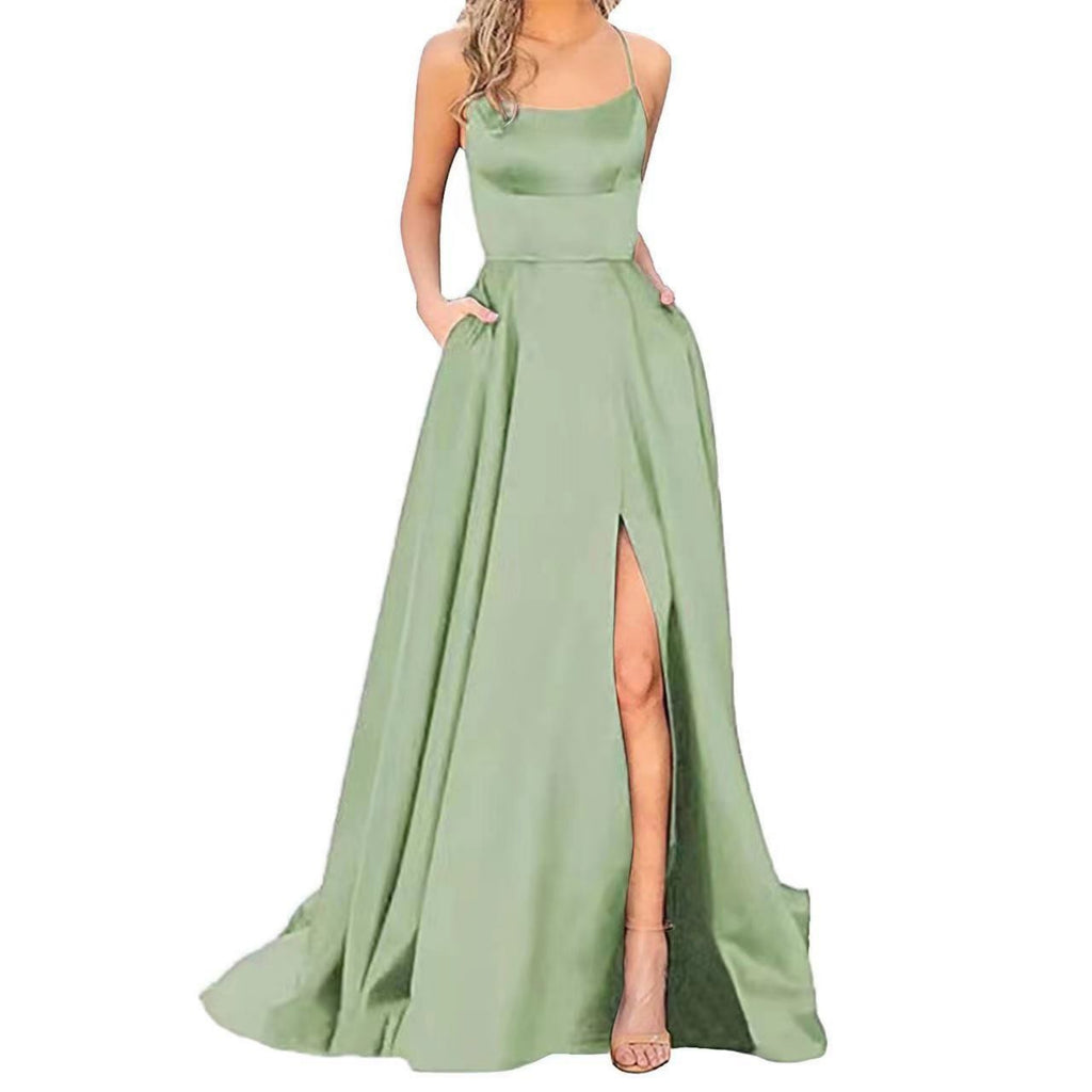 European And American Bridesmaid Dress, Long Style, Figure-flattering, Off-the-shoulder Design
