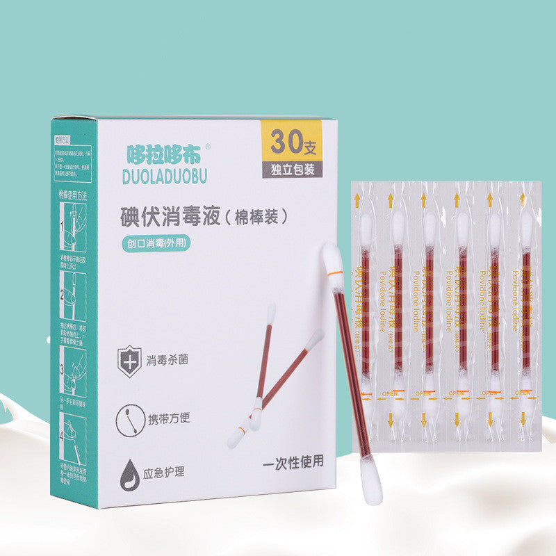 Broken Iodophor Cotton Swabs For Infants