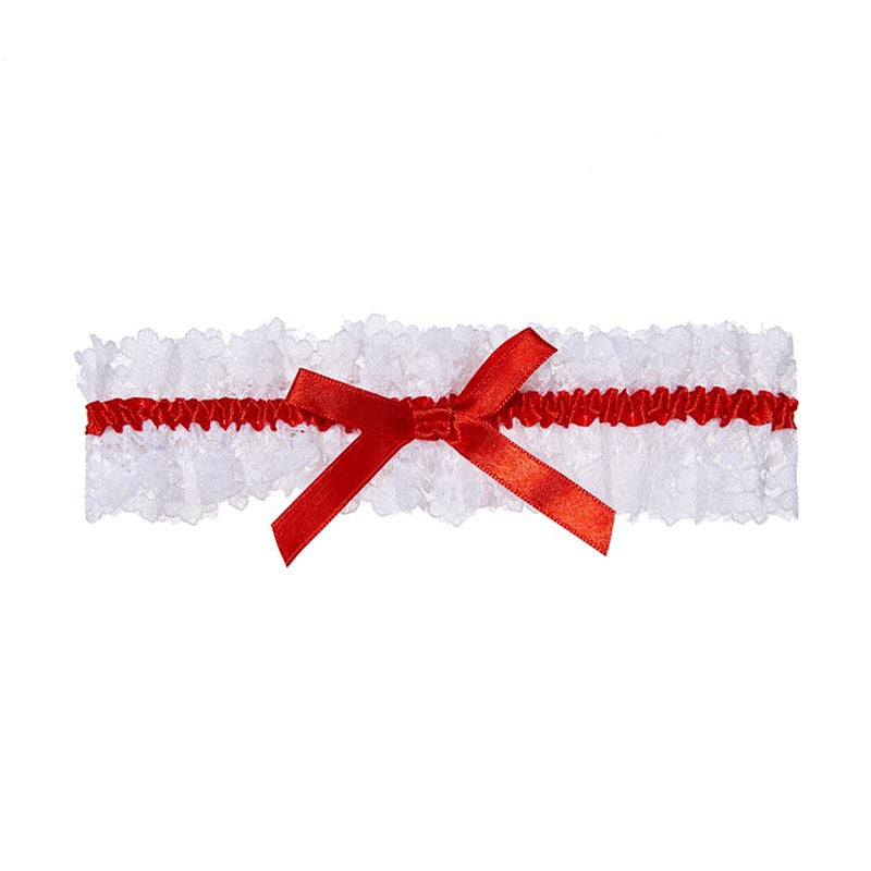 Wide Lace Colorful Ribbon Bridal Leg Ring