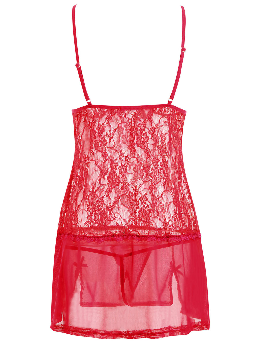 Sexy Pajamas Set Lace Suspenders Perspective Temptation Nightdress