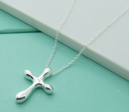 New Silver Cross Pendant Necklace in stock
