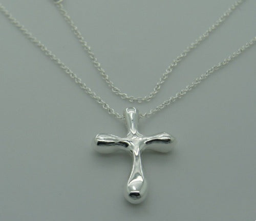 New Silver Cross Pendant Necklace in stock