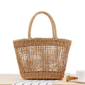 Hand-held New Hollow Woven Holiday Outing Straw Bag