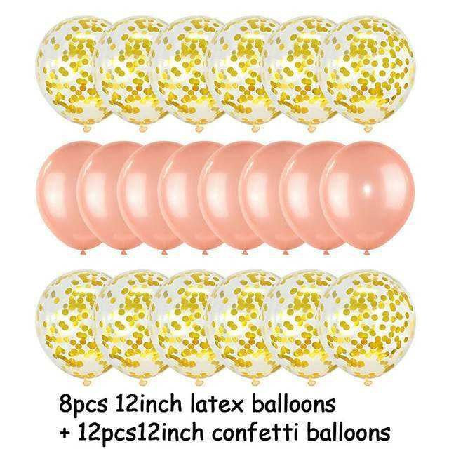 Amazon Rose Gold Confetti Balloons 20 Pack