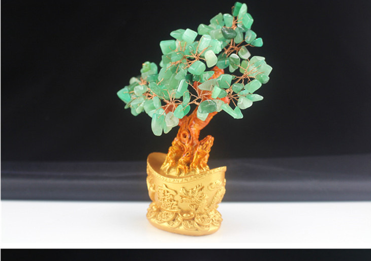 Mingwang Crystal Tree Topaz Tree Crafts Home Wine Cabinet Decorations Desk Small Decorations