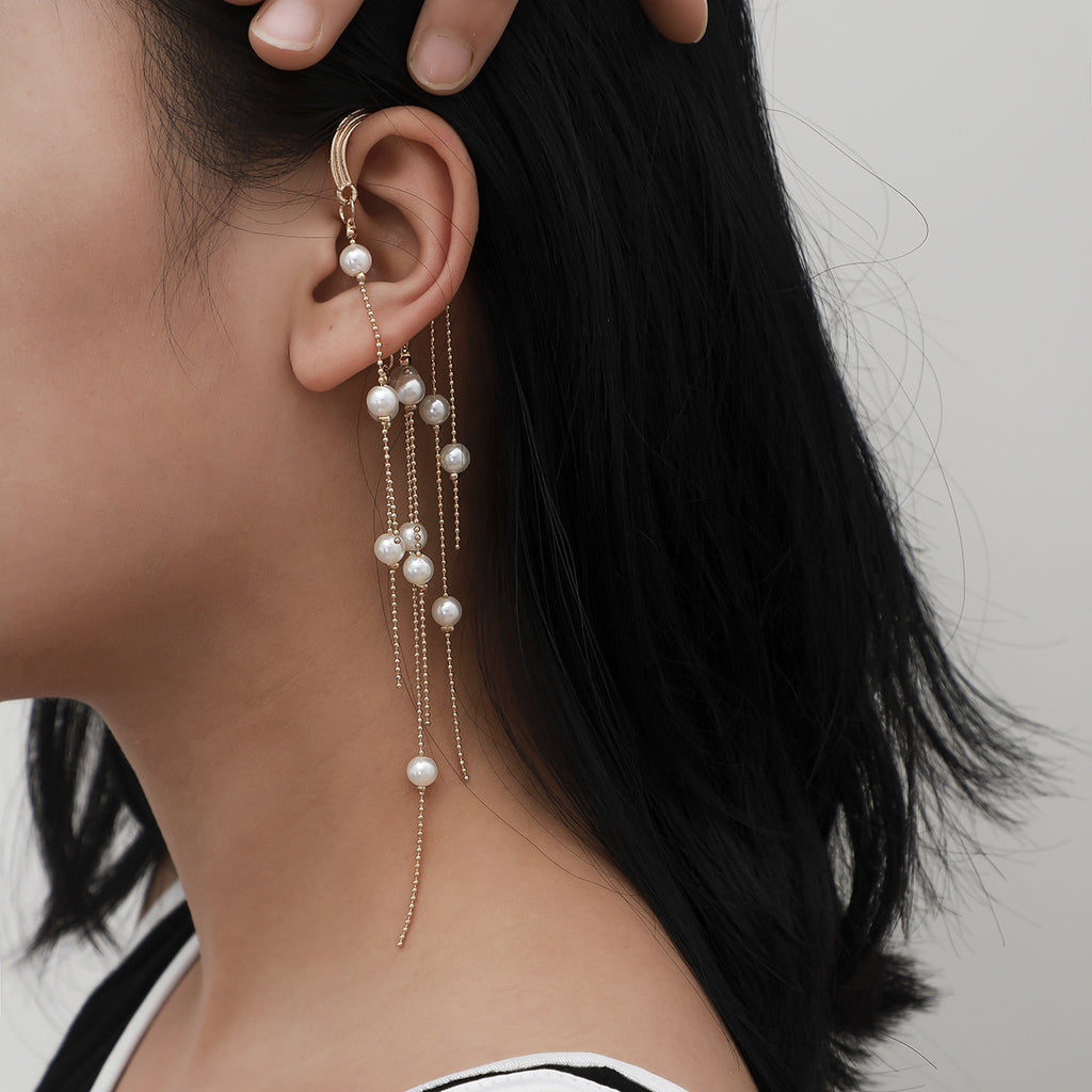 Super Fairy Pearl Tassel Earring Girl