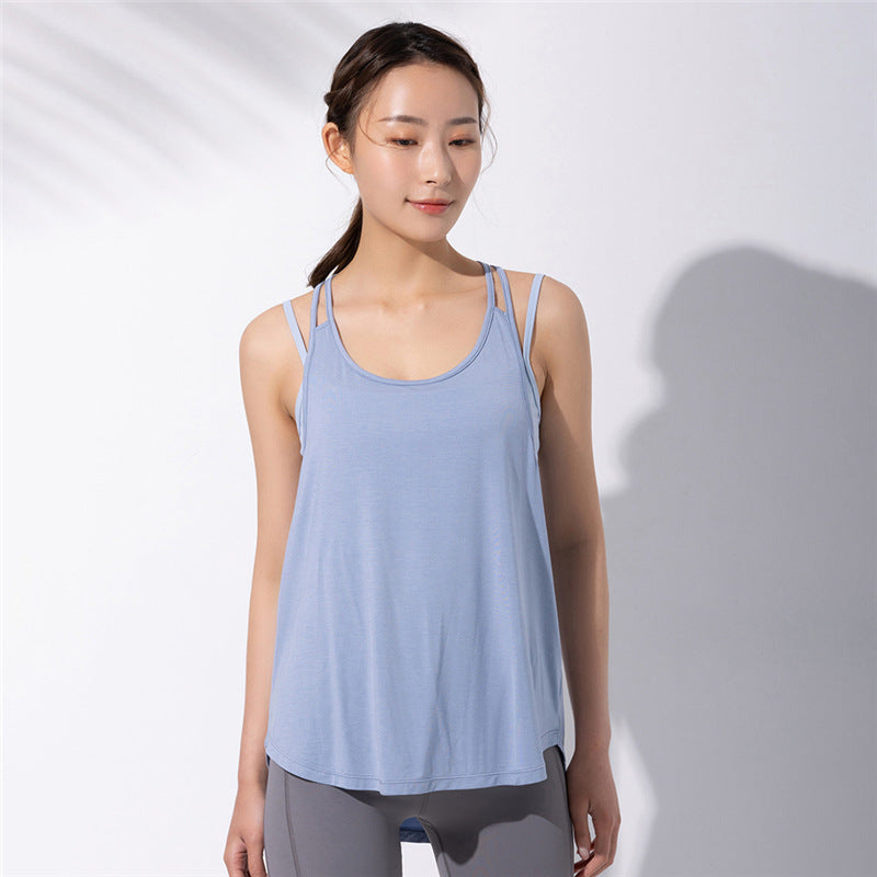 Yoga Clothes Short-sleeved T-shirt Women's Summer A-shaped Nude Beauty Back Top