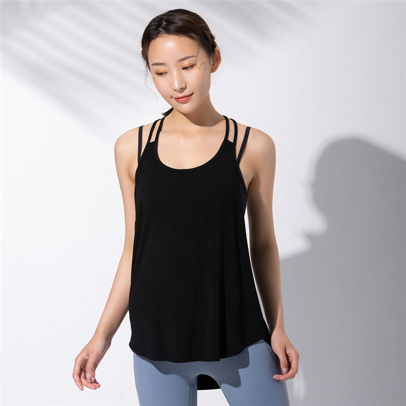 Yoga Clothes Short-sleeved T-shirt Women's Summer A-shaped Nude Beauty Back Top