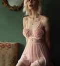 Sexy lace dress with lace at the back