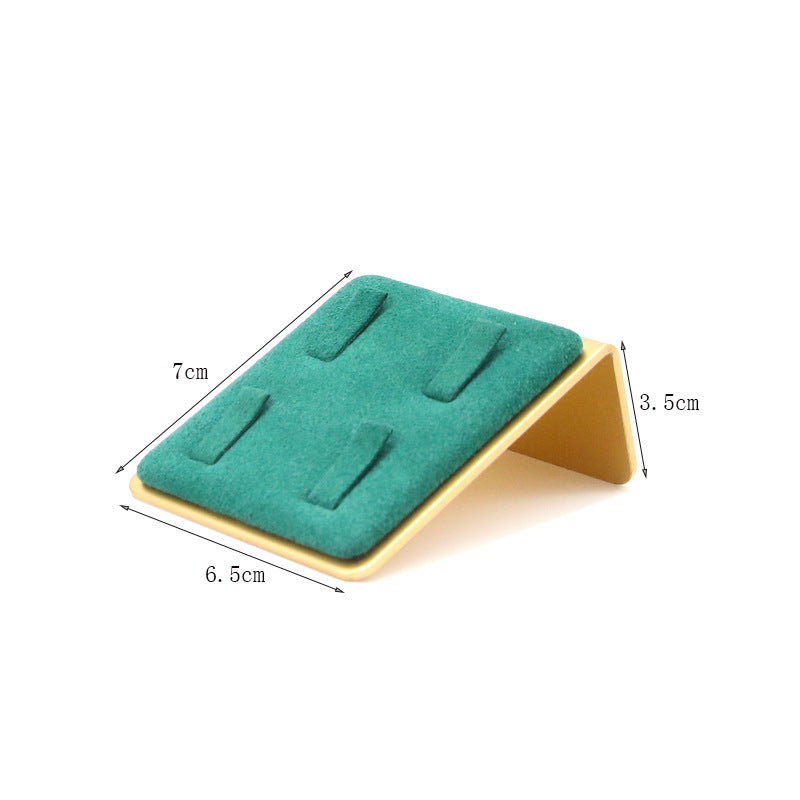 Four Gold Edge Multicolor Ring Holder Microfiber Jewelry Holder