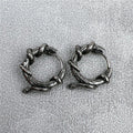 European American Retro Snake Titanium Steel Earrings, Stylish Men Hip Hop Punk Domineering Fashion Studs, Trendy Spirit Snake Ear Jewelry