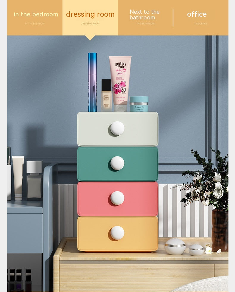 Drawer Desktop Storage Box Dresser Student Dormitory Stationery Organizing Storage Rack Artifact