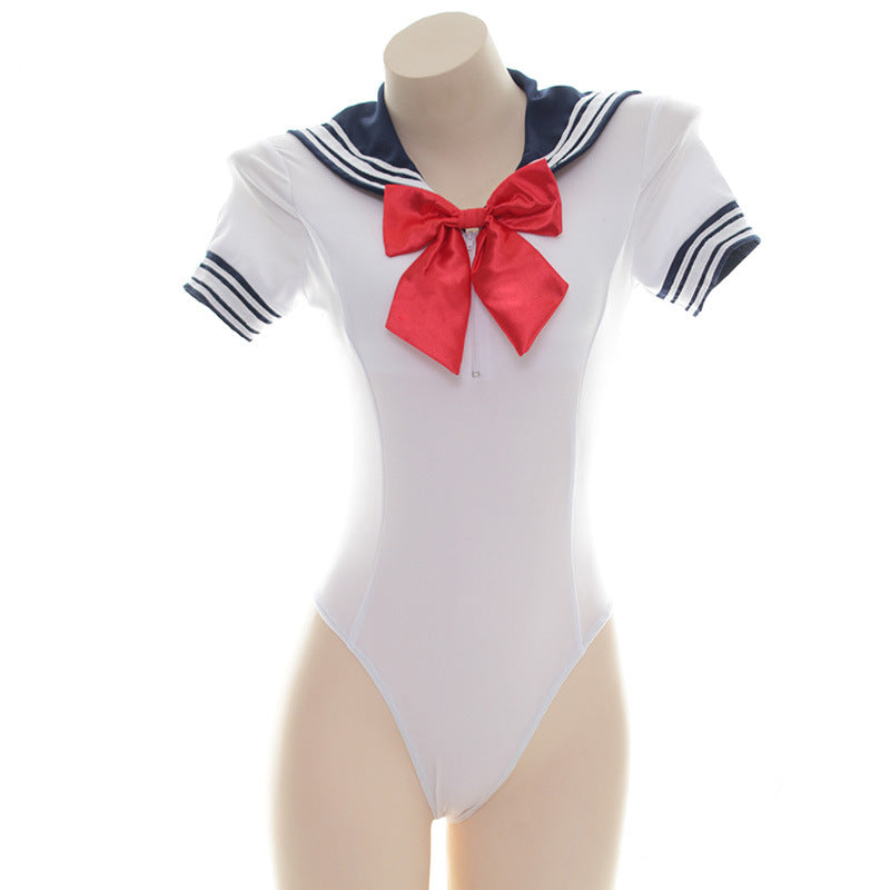 Ladies sailor suit bodysuit
