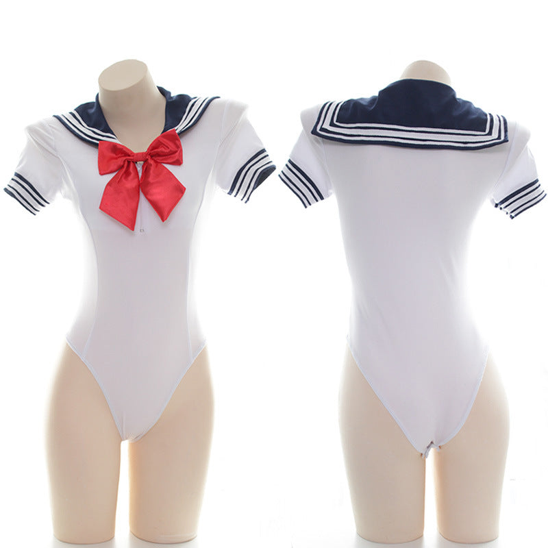 Ladies sailor suit bodysuit