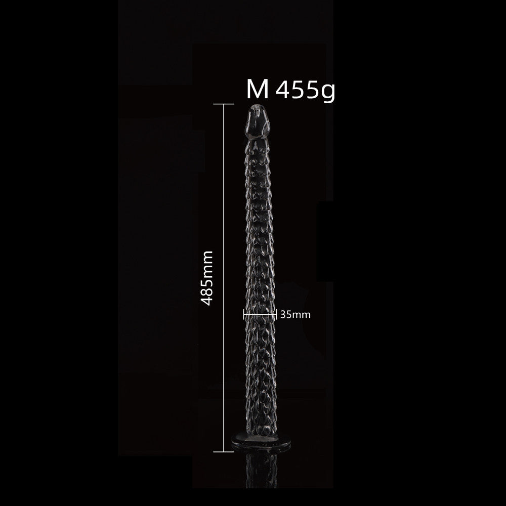 Deep Transparent Dragon Whip Women's Masturbation Device