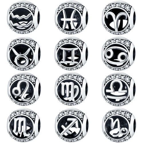 12 Zodiac Sign Bead Accessories For DIY Bracelets