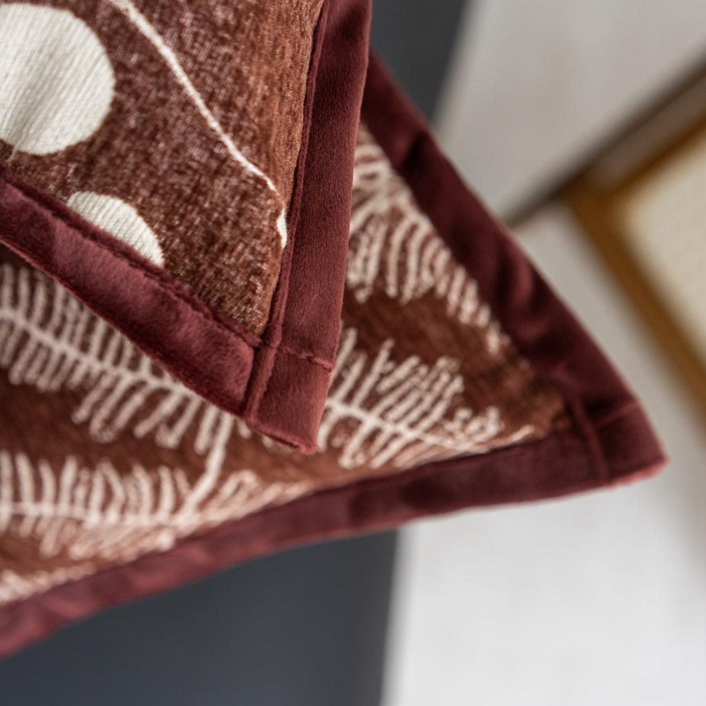 Light-luxury Vintage Sofa Fern-leaf Throw Pillow