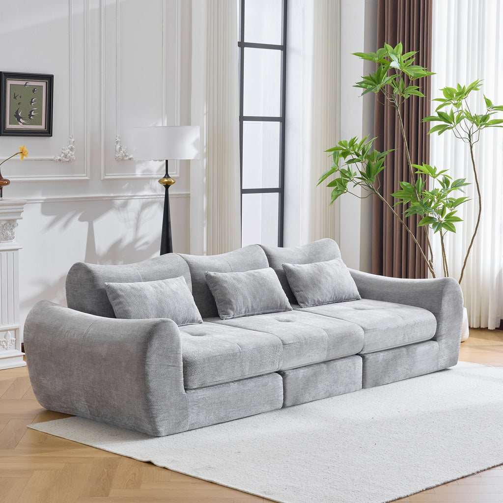 Modular Cloud Sofa, Convertible Folding Sofa Bed, Sectional Cushioned Sofa - Perfect For Living Room, Bedroom & Entertainment Space