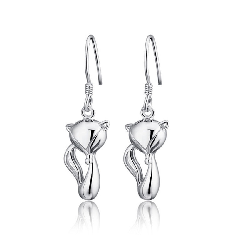 Retro Chic Long Tassel Fox Earrings