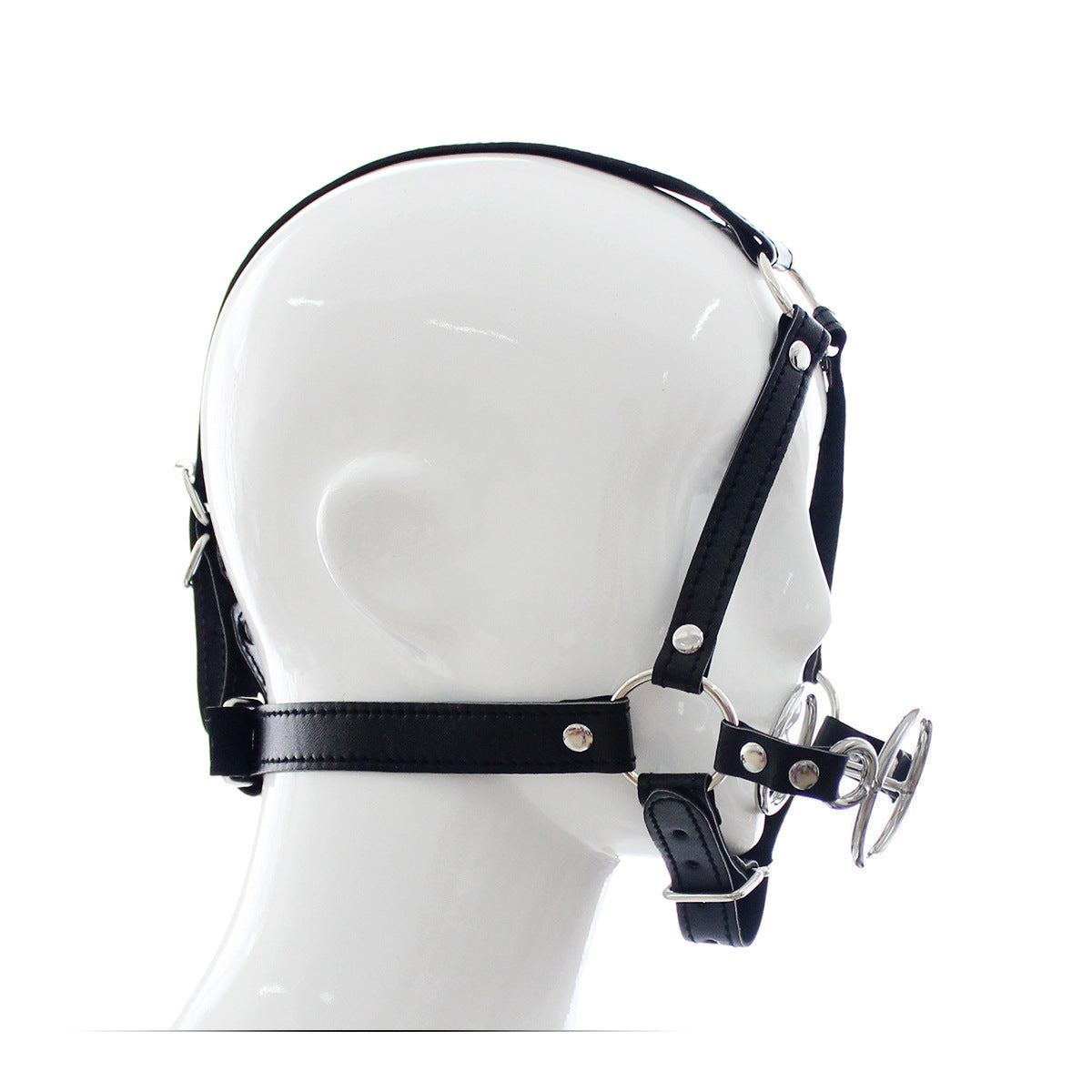 Double Ring Horse Harness Ball Gag Props