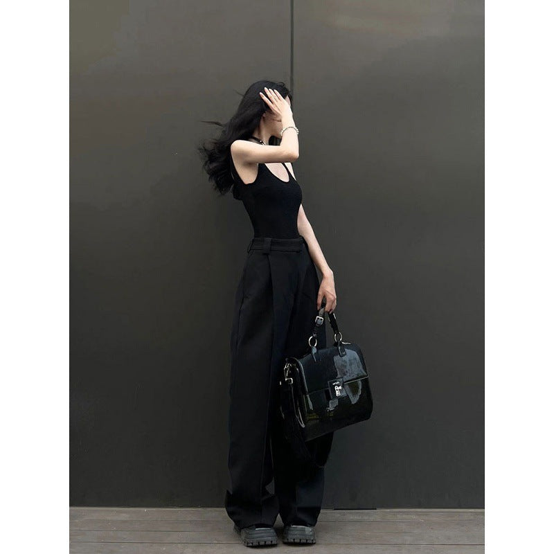 Womens Americanstyle Designer Halterneck Camisole With A Backless Design