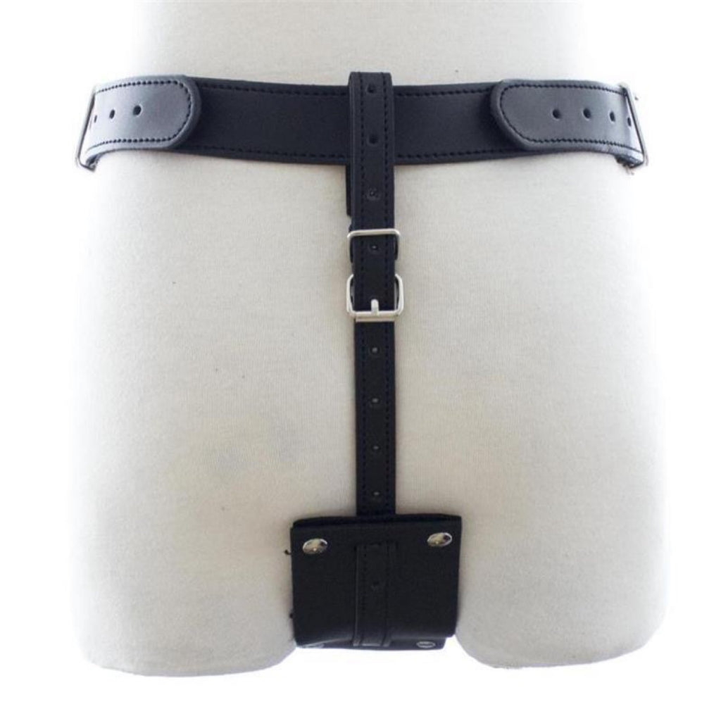 Mens PU Leather Chastity Belt Wearables