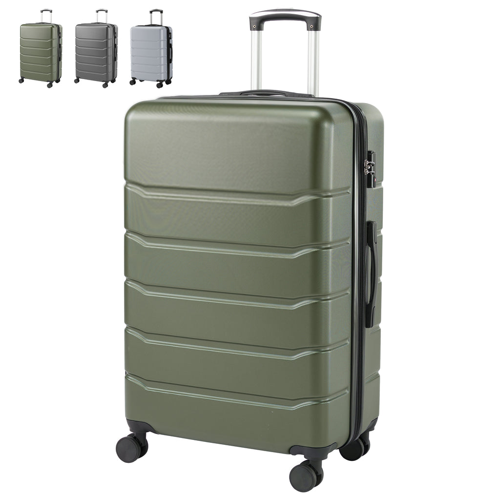 Hard Shell Carry On Suitcase, ABS Spinner Wheel Luggage, Lightweight And Expandable Rolling Travel Bag