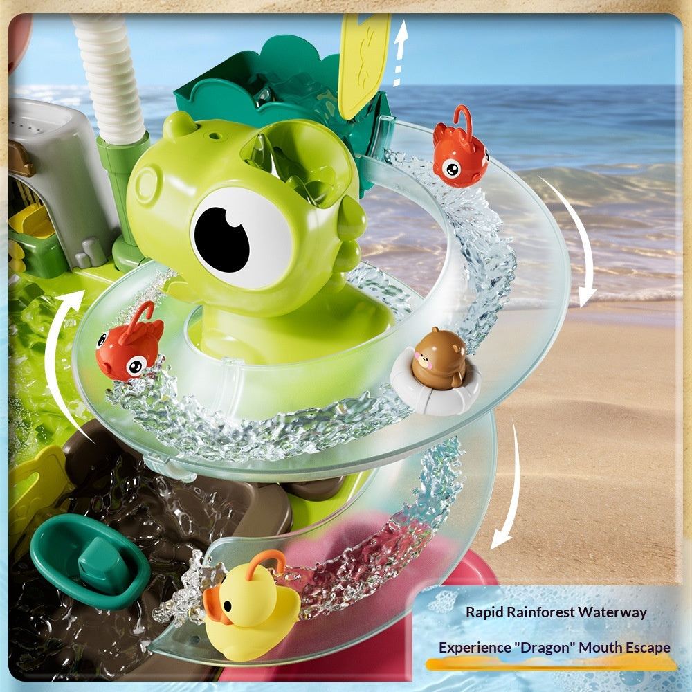 Childrens Electric Spray Water Play Station With Simulated Fishing And Dishwasher Functions