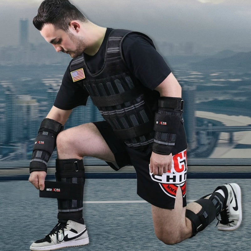 Steel Plate Leg Wraps With Sandbag Weights
