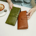 Genuine leather ladies clutch