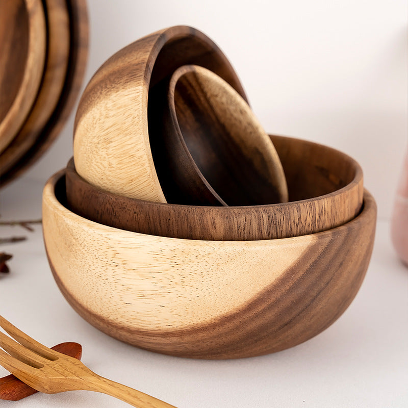 South American Walnut Solid Wood Dinnerware