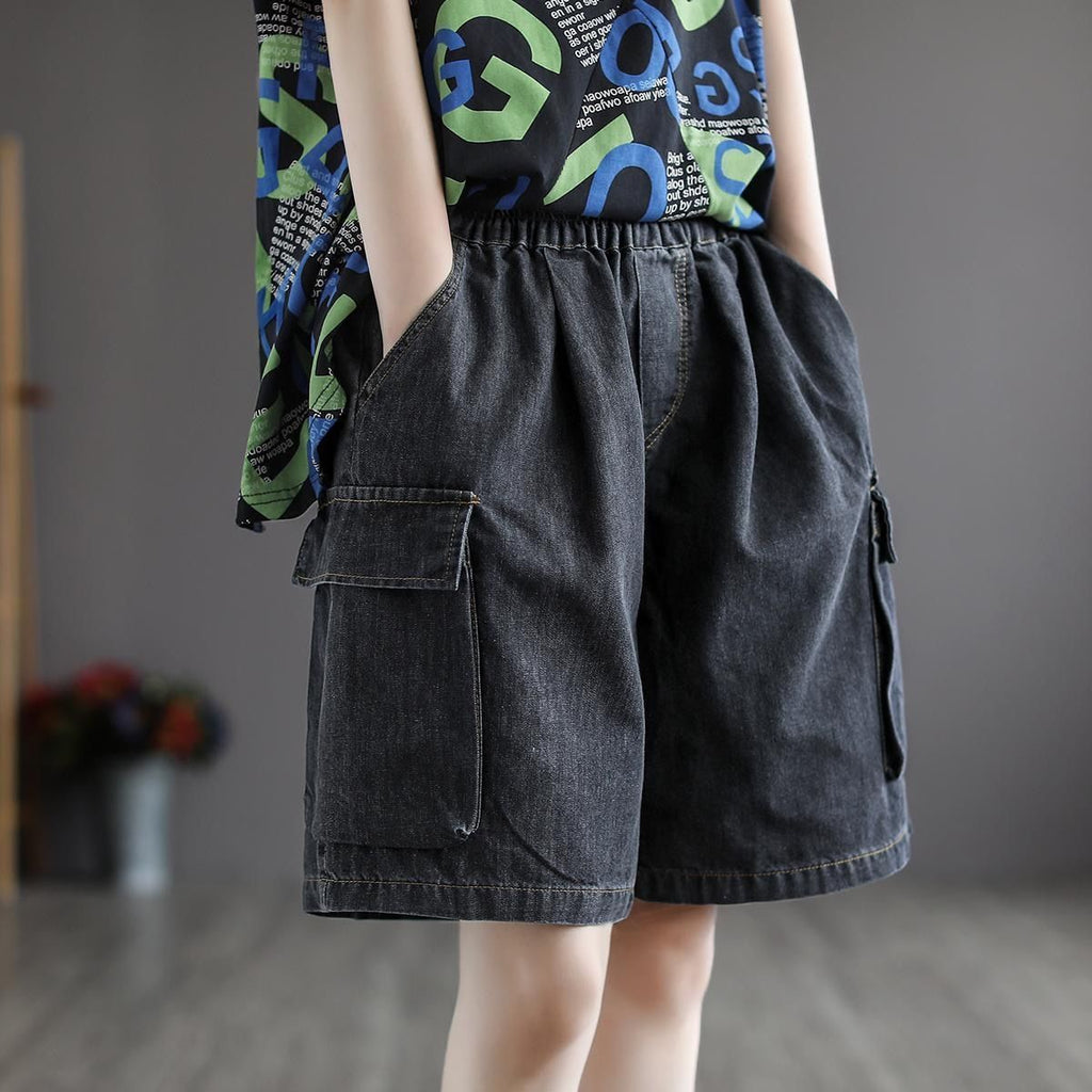 SpringSummer Plus-Size Denim Shorts For Curvy Women