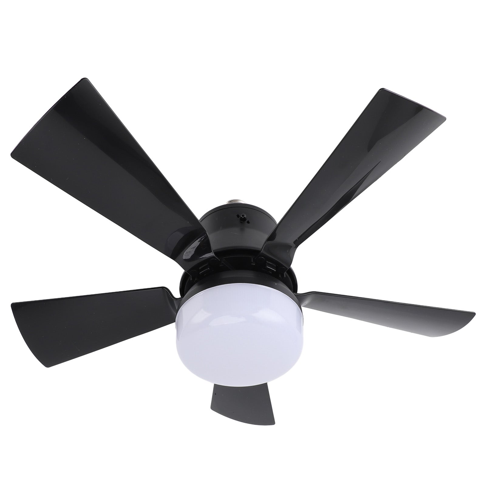 Ceiling Fan Light Dimmable 3 Color Temp 3 Wind Speed 1H 2H 4H Timer E26 Small Fan Lamp With Remote For Bedroom Kitchen 85‑265V Black