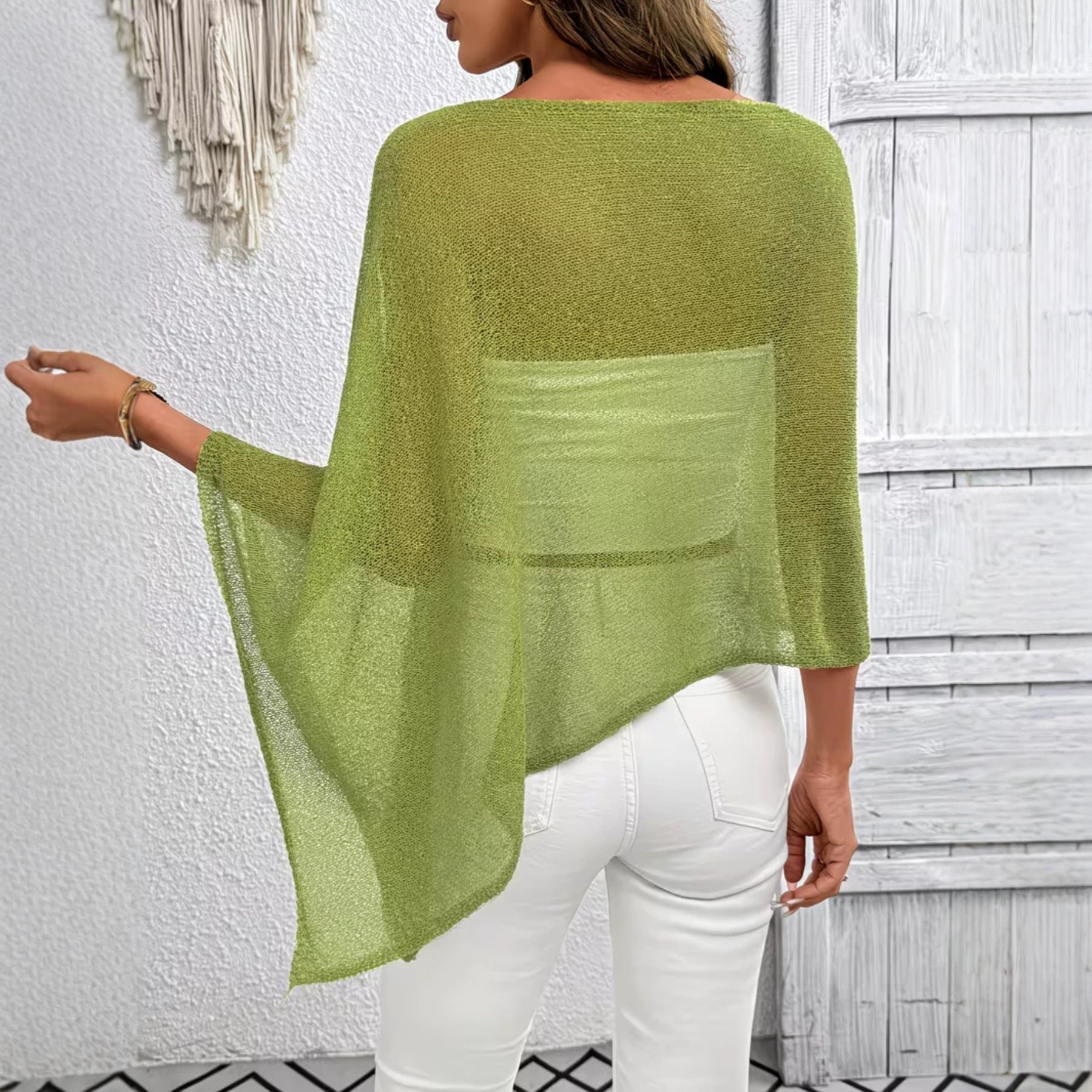 Womens Elegant Vintage Asymmetrical Knit Top