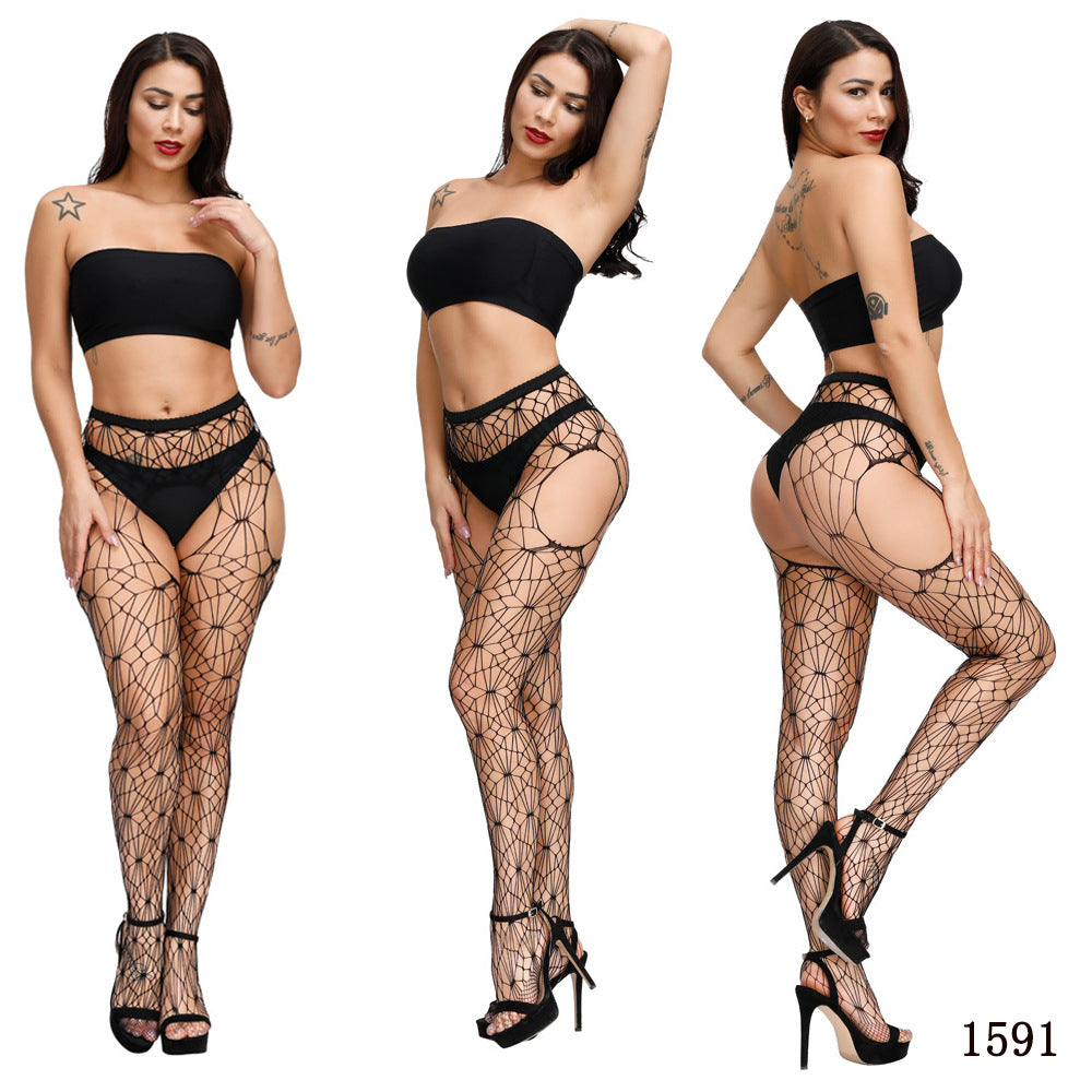 Lace Non-slip Long Sling Stockings Mesh Stockings European And American