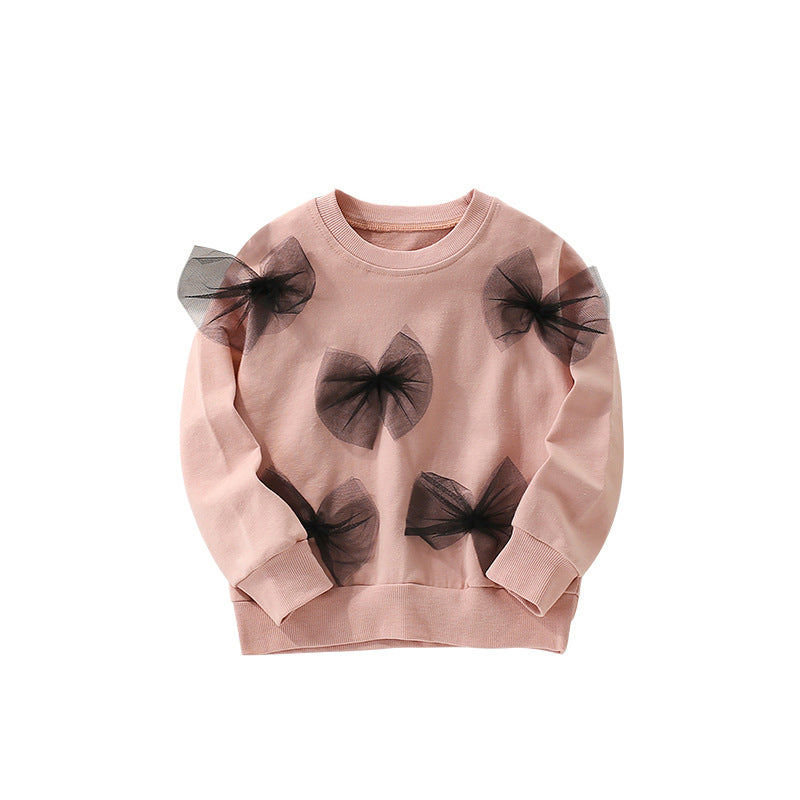 Girls Round-neck Long-sleeve Casual Pullover