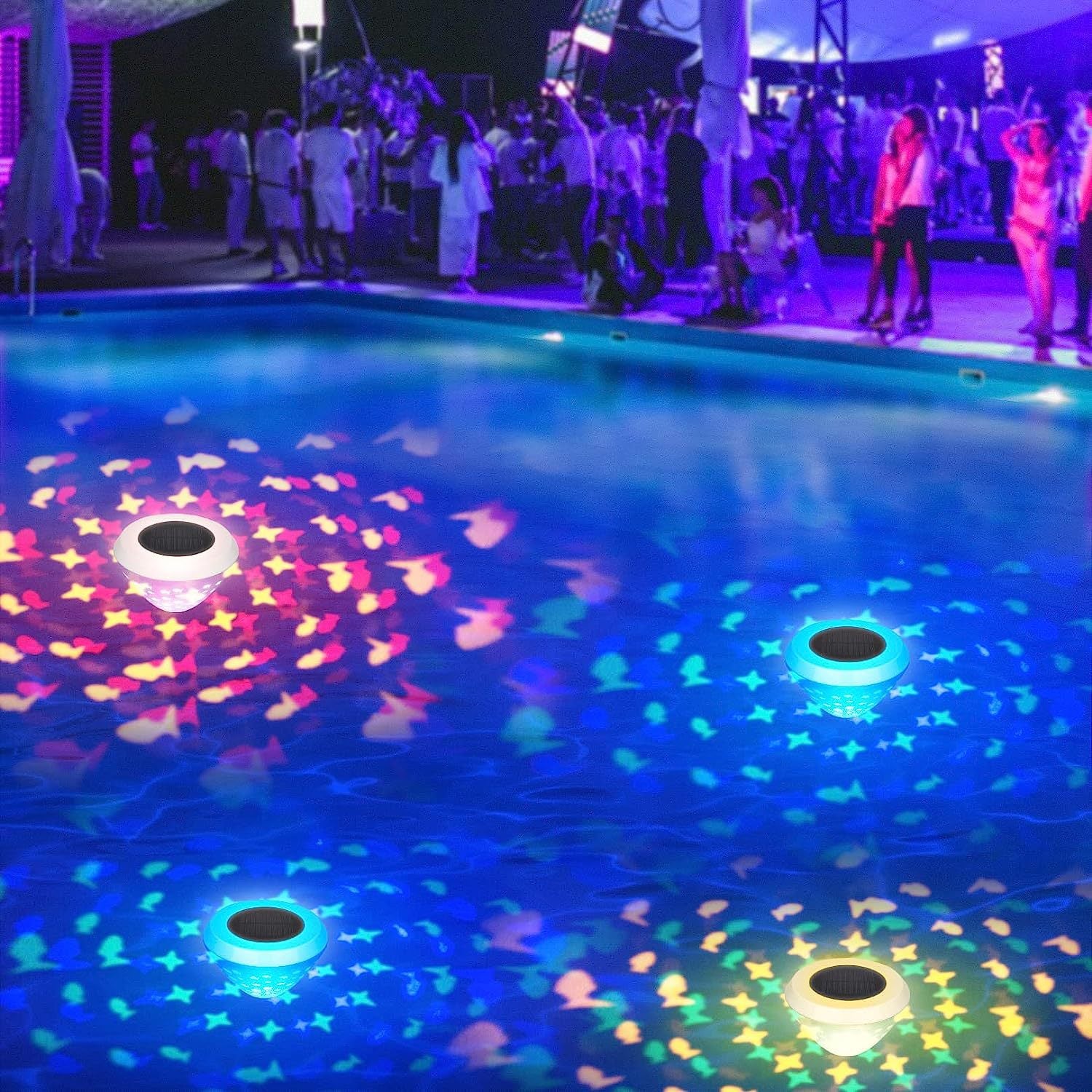 Solar-Powered Small Fish Floating Pool Light LED Color-Changing Waterproof Pond Lamp