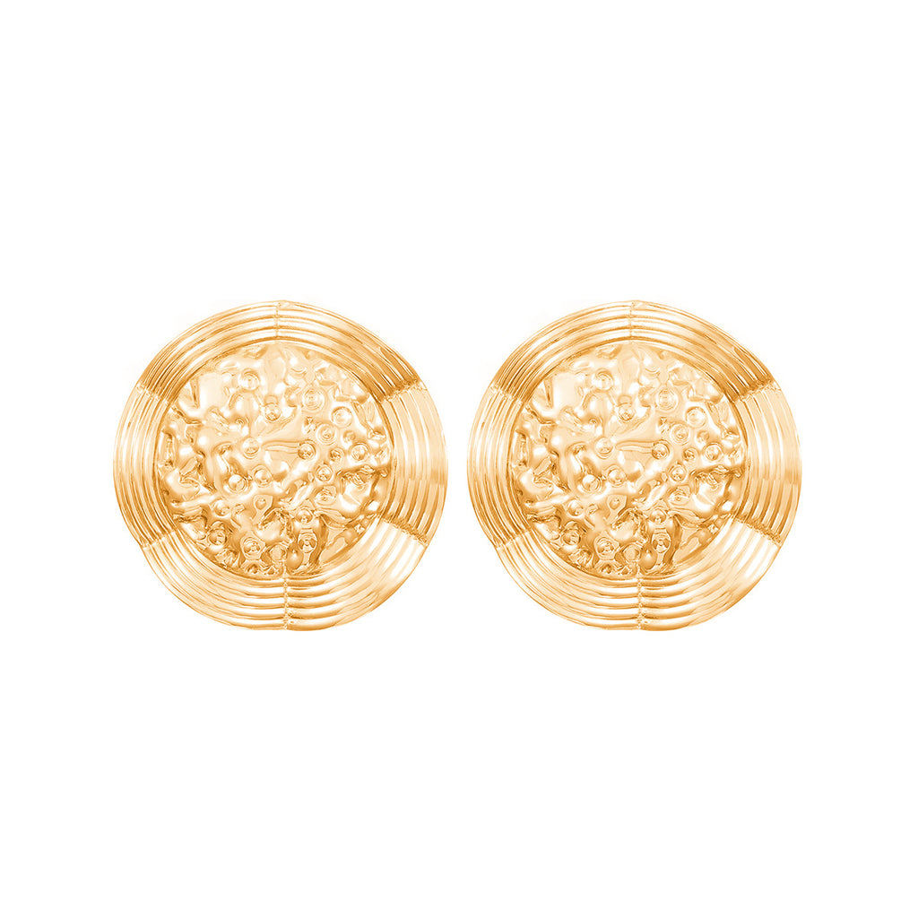 Fashion Designer Smooth Polished Metal Folding Drop Stud Earrings For Women, Vintage Geometric Petal Shape Trend Ladies Ear Jewelry