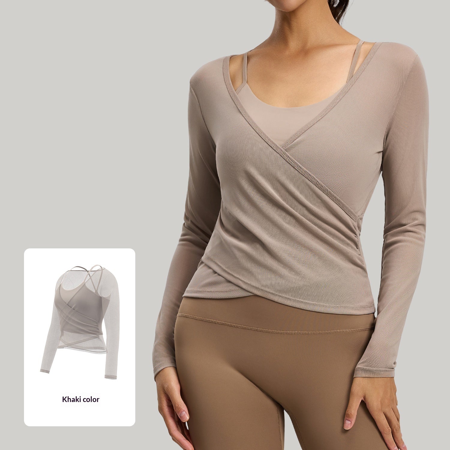 Womens Mesh Long-Sleeve Camisole Top