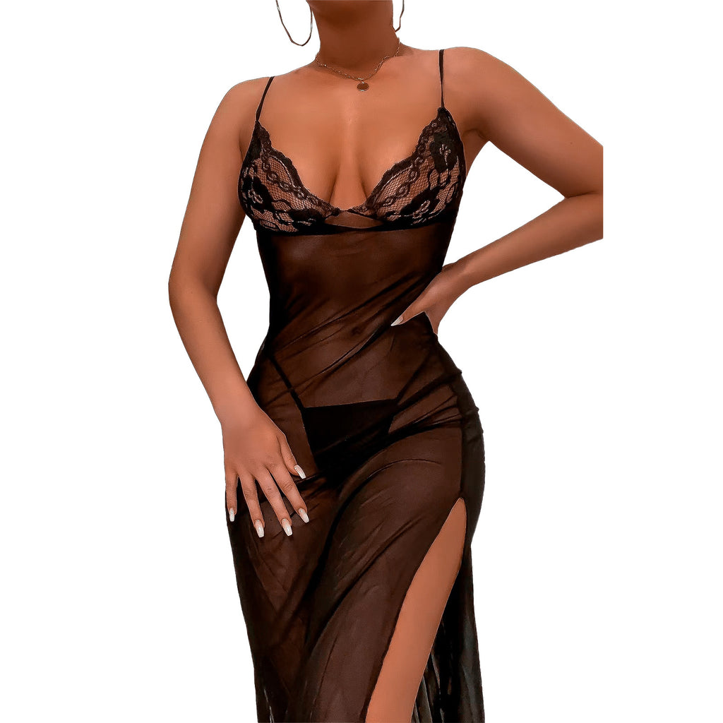 Women's Seductive Perspective Backless Dress
