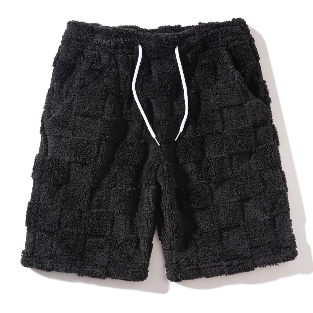 Straight-leg Plaid Mens Athletic Shorts