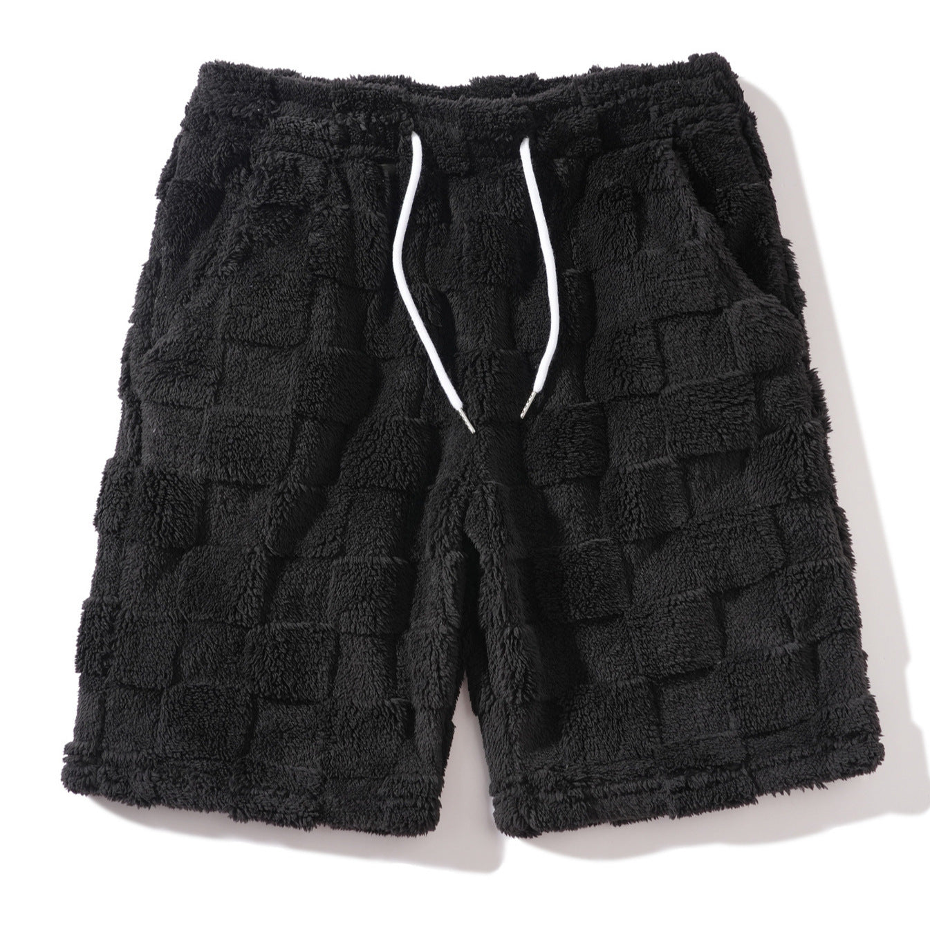 Straight-leg Plaid Mens Athletic Shorts