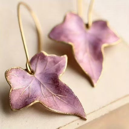 New Hot Selling Green Maple Leaf Minimal Earrings, Retro Bohemian Stylish Personality Trend Jewelry, Party Statement Ear Ornaments For Women