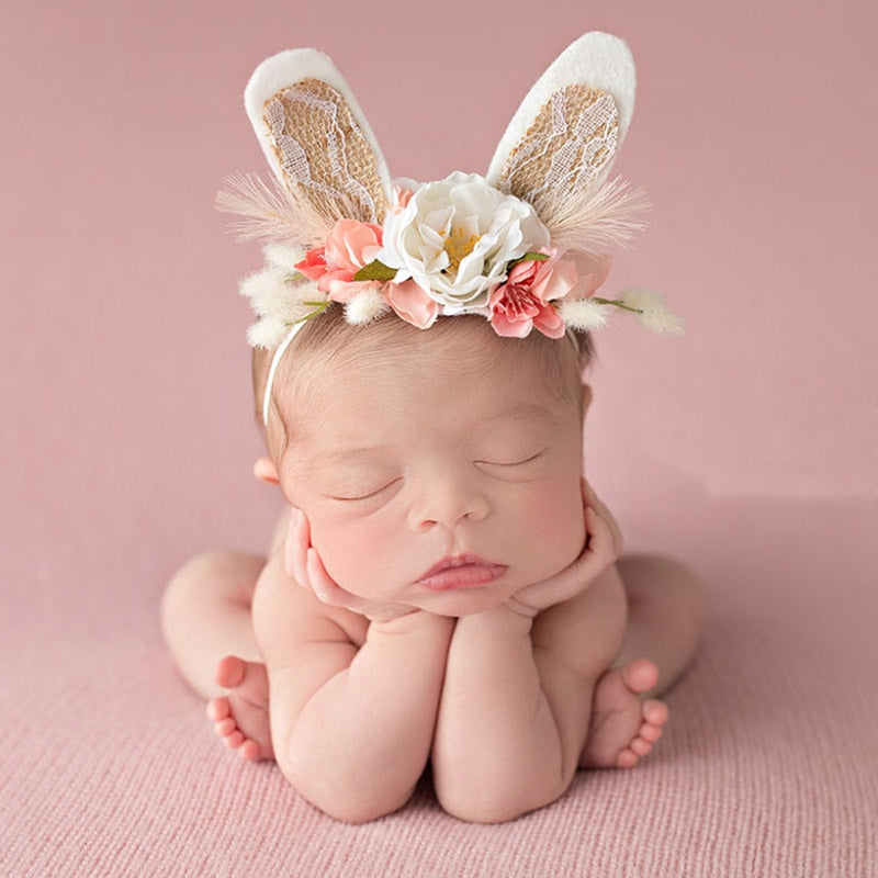 Artificial flower headband
