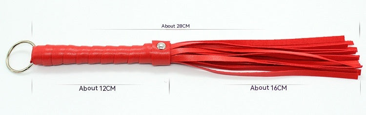 Red Black Leather Whip