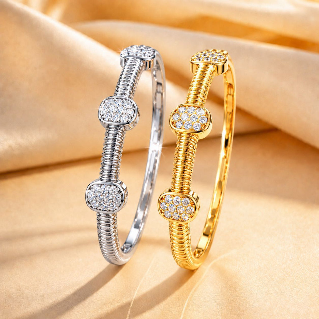 Light-luxury All-diamond Spring-link Bracelet