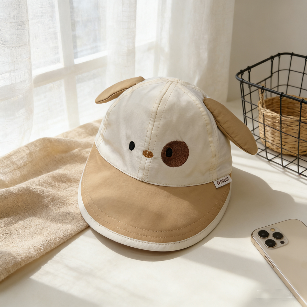 Children's Multi-color Edge-sewn Cartoon Animal-shaped Adjustable Cute Casual Wide-brim Baseball Cap Suitable For Outdoor Shopping